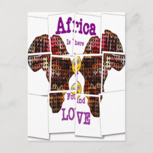 Afrika ist, wo ich Liebe gefunden habe Postkarte