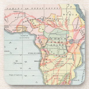 AFRIKA: KARTE, 1894 GETRÄNKEUNTERSETZER