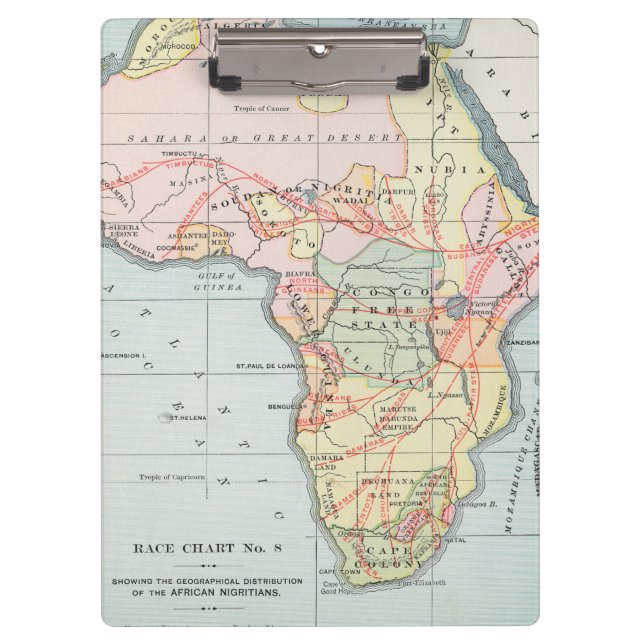 AFRIKA: KARTE, 1894 KLEMMBRETT (Vorderseite)