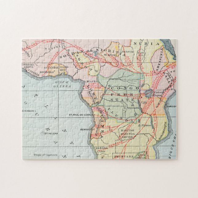 AFRIKA: KARTE, 1894 PUZZLE (Horizontal)
