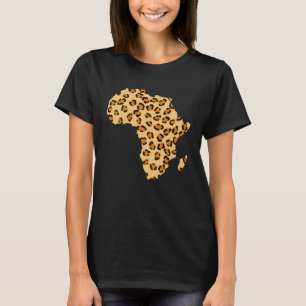 Afrika Karte Cheetah Safari Afrika T-Shirt