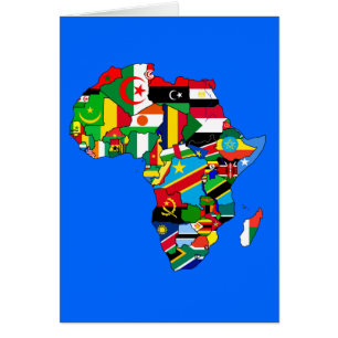 Afrika-Karte der afrikanischen Landesflaggekarte