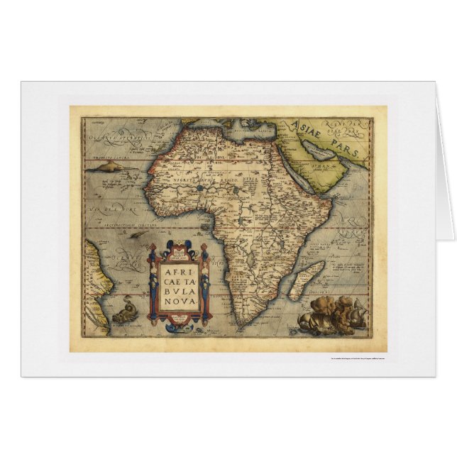 Afrika-Karte durch Ortelius 1570 (Vorderseite (Horizontal))