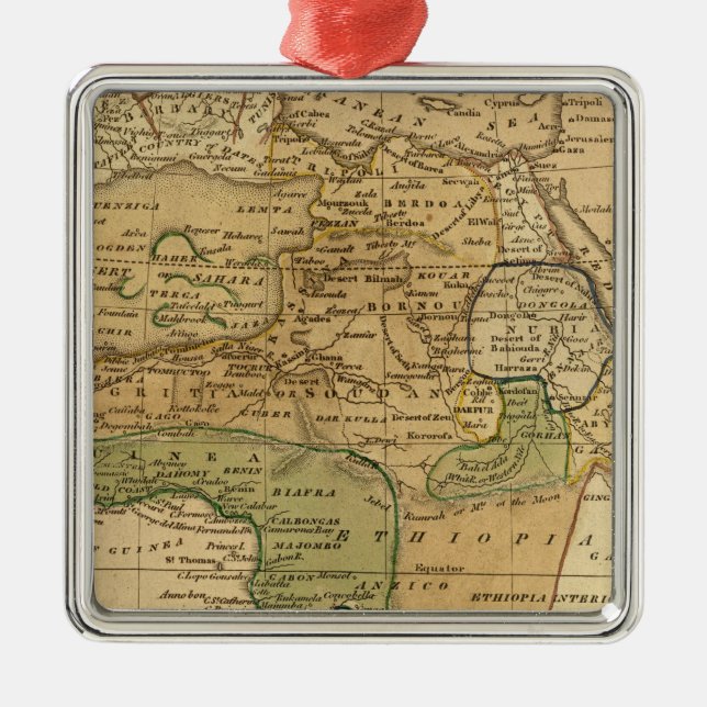 Afrika-Karte durch Worcester Ornament Aus Metall (Vorne)