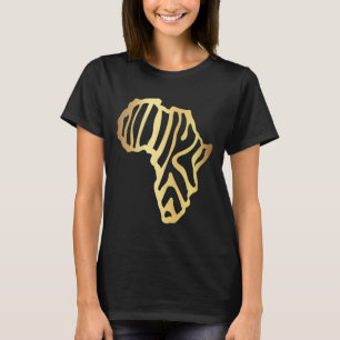 Afrika-Karte Golden 4 T-Shirt