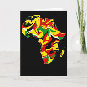 Afrika Karte Grün Gelb Rot Stolzer Afrikanischer S