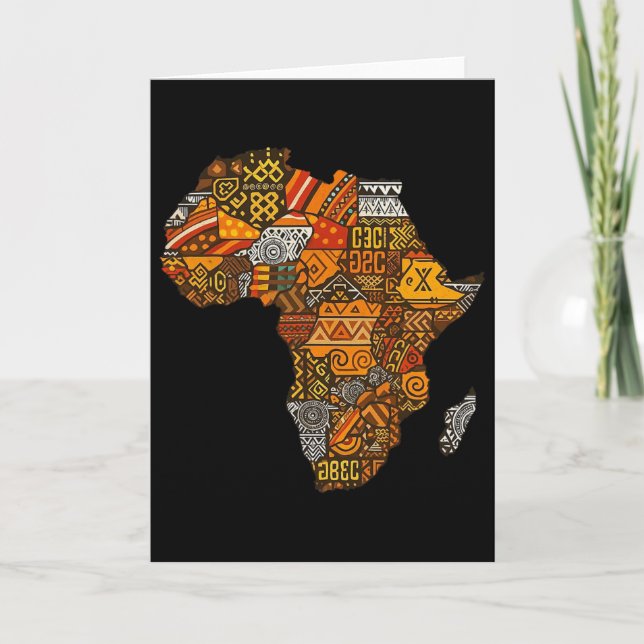 Afrika Karte Kente Juneteenth Afroamerikanisch Sch (Vorderseite)