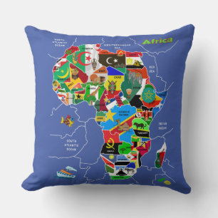 Afrika-Karte Kissen