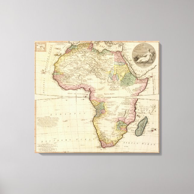 Afrika-Karte Leinwanddruck (Vorderseite)