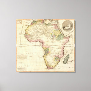 Afrika-Karte Leinwanddruck