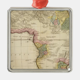 Afrika-Karte Ornament Aus Metall