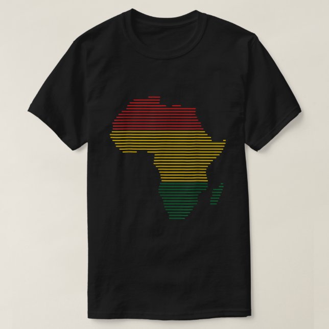 Afrika Karte Schwarze Geschichte Monat BLM Melanin T-Shirt (Design vorne)
