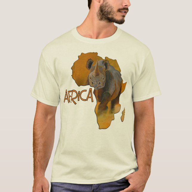 Afrika-Karte T-Shirt keine 6 (Vorderseite)