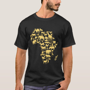 Afrika Karte Tiere Melanin Afrikaner Schwarze Gesc T-Shirt