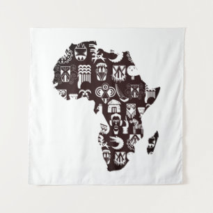 Afrika-Karte Wandteppich