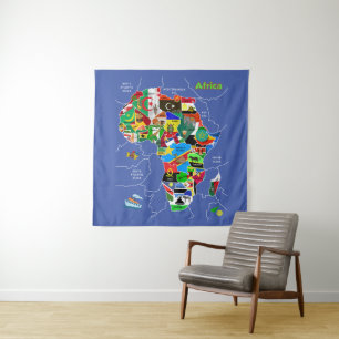 Afrika-Karte Wandteppich