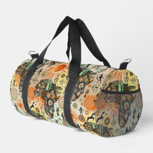 Afrika-Karten-Dekorative-Stammes-Elemente-Muster Duffle Bag