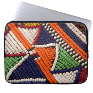 Afrika, Kenia. Maasai-Stammesperlen Laptopschutzhülle