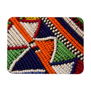Afrika, Kenia. Maasai-Stammesperlen Magnet
