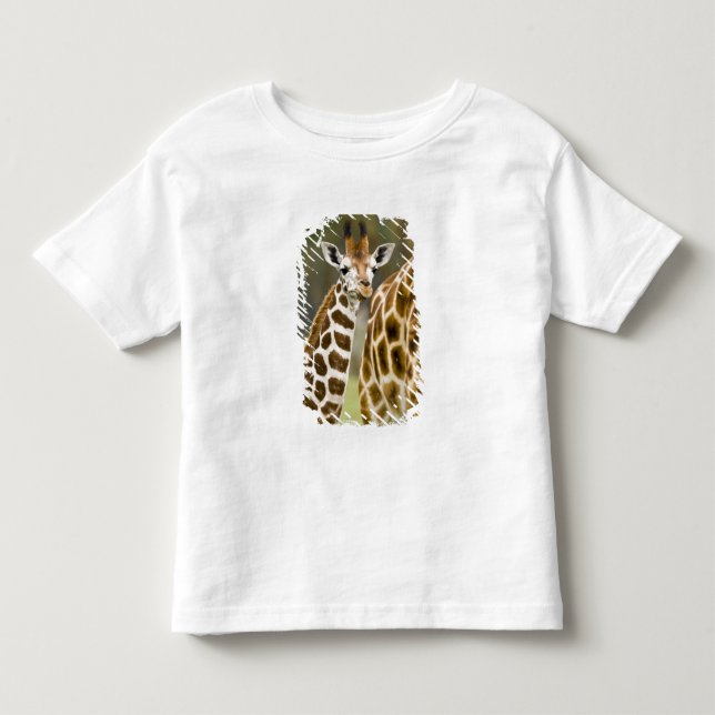 Afrika. Kenia. Rothschild-Giraffe-Baby Kleinkind T-shirt (Vorderseite)