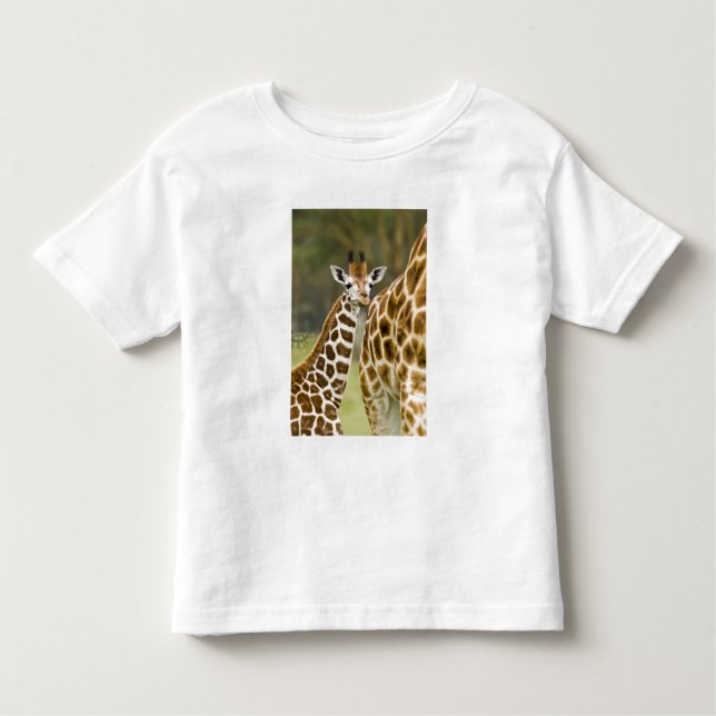 Afrika. Kenia. Rothschild-Giraffe-Baby Kleinkind T-shirt (Vorderseite)