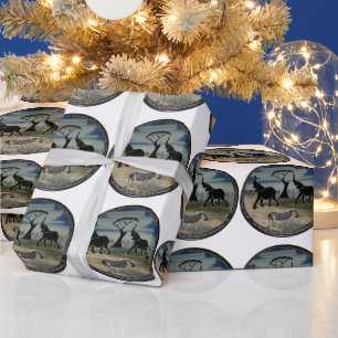 Afrika Kenia Schöne Elegante Tierwelt Geschenkpapier