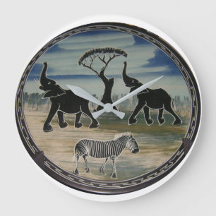 Afrika Kenia Schöne Elegante Tierwelt Große Wanduhr