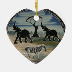 Afrika Kenia Schöne Elegante Tierwelt Keramik Ornament