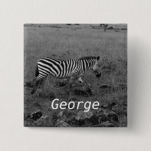 Afrika Kenia Zebra in freier Wildbahn Button