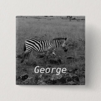 Afrika Kenia Zebra in freier Wildbahn Button