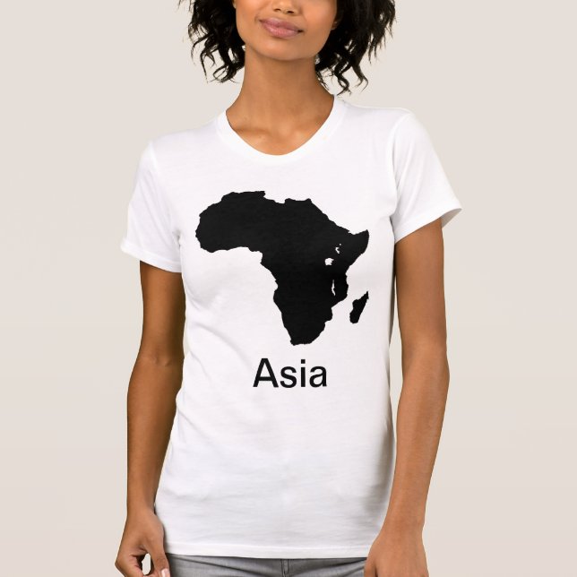 Afrika-Kontinent Asien - machen Sie Spaß T-Shirt (Vorderseite)