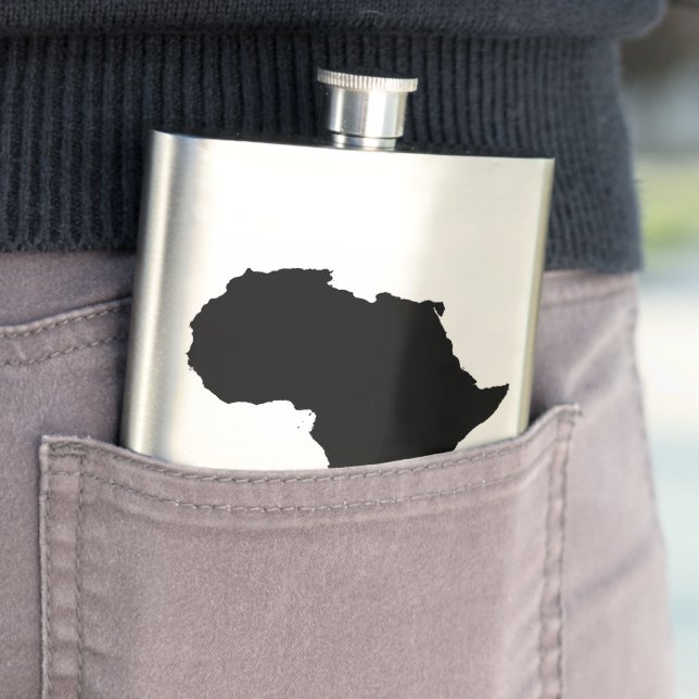 Afrika-Kontinent-Kontur-Flasche Flachmann (Beispiel)