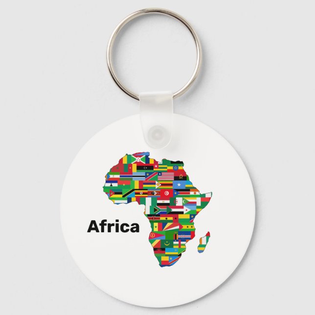 Afrika Kontinentale Schlüsselkette Schlüsselanhänger (Vorderseite)