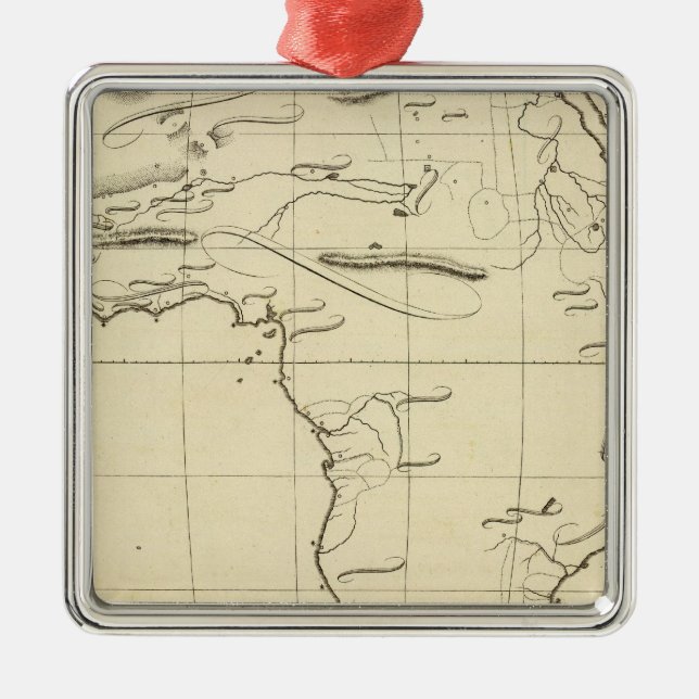 Afrika-Kontur Silbernes Ornament (Vorne)