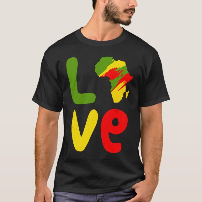 Afrika Liebe Afrika Liebe Afrika T-Shirt (Vorderseite)