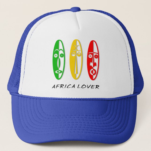 Afrika-Liebhaber-Kappe Truckerkappe (Vorderseite)