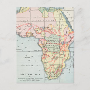 AFRIKA: MAP, 1894 POSTKARTE