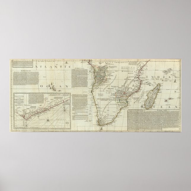 Afrika mit all seinen Staaten, Reichen Poster (Vorne)