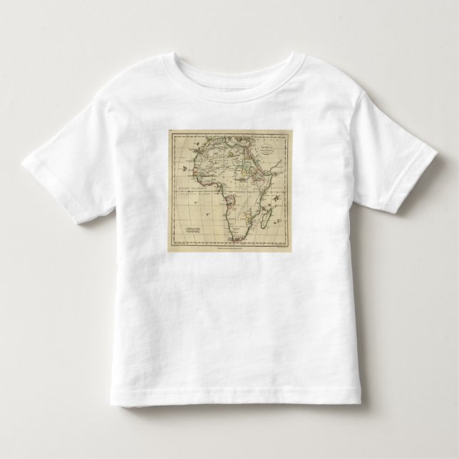 Afrika mit den Grenzen umrissen Kleinkind T-shirt (Vorderseite)