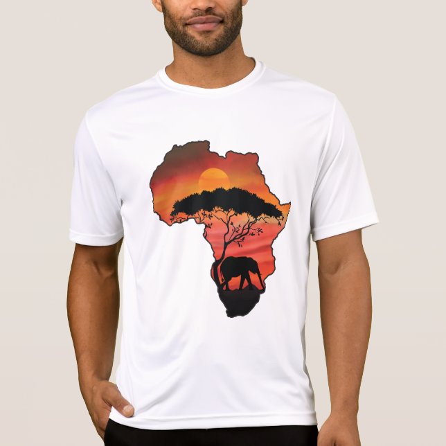 Afrika mit einer Giraffe T-Shirt (Vorderseite)