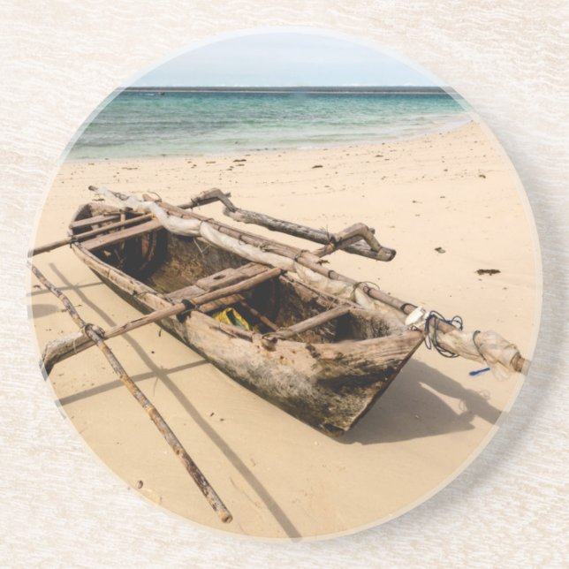 Afrika, Mosambik, Mogundula-Insel Sandstein Untersetzer (Vorne)