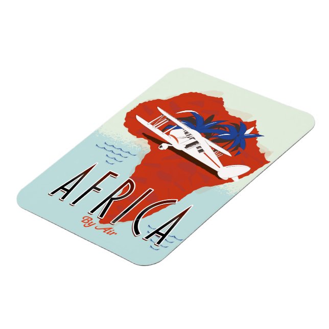 Afrika nach Luftreisepakster Magnet (Linke Seite)