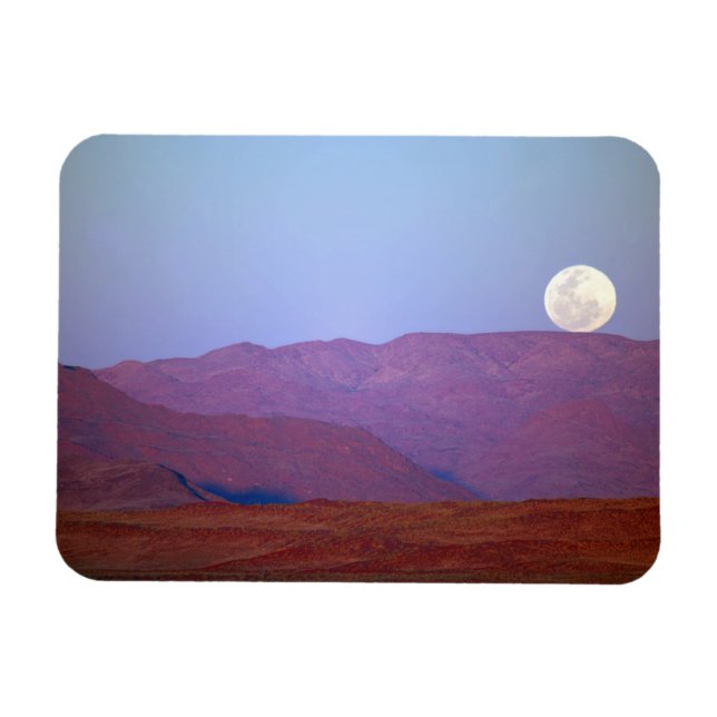 Afrika, Namibia, Sossusvlei. Vollmond-Erholungen Magnet (Horizontal)