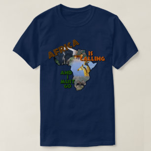 Afrika nennt afrikanische Wildtierkollage T-Shirt