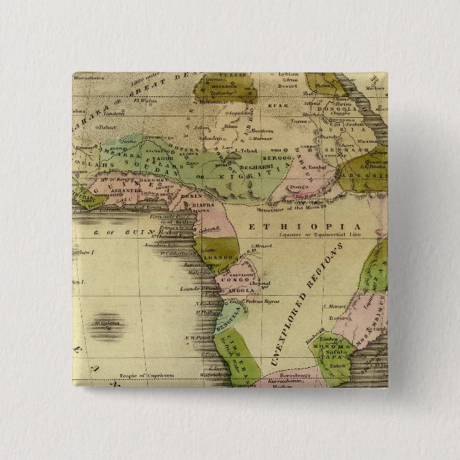 Afrika Olney Karte Button (Vorderseite)
