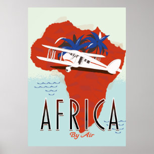 Afrika per Flugreiseplakat Poster