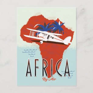 Afrika per Luftreiseplakat Postkarte