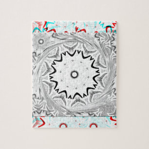 Afrika Pink Cyan Geometrie Puzzle