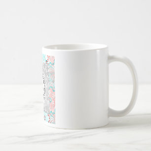 Afrika Pink Cyan Geometrie Tasse