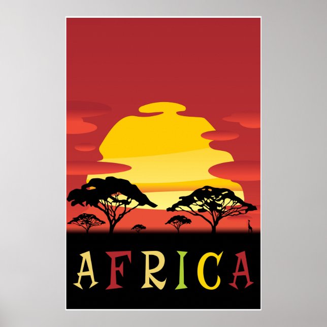 Afrika, Reiseplakat Poster (Vorne)